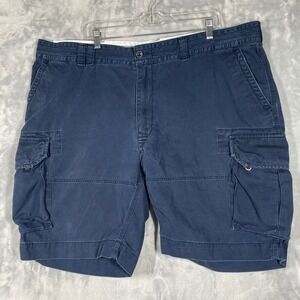 Polo Ralph Lauren Mens Navy Blue Cotton Cargo Shorts Size 48B Relaxed Utility